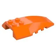 Brick Wedged, Curved 6 x 4 Triple, Orange