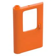 Door 1 x 4 x 5 Train Left - Thick Support Bottom, Orange