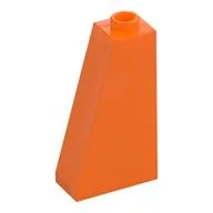 Brick Sloped 75° 2 x 1 x 3 with Hollow Stud, Orange