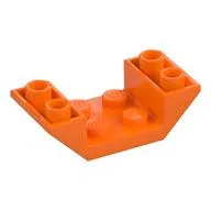Brick Sloped Inverted 45° 4 x 2 Double with 2 x 2 Recessed, Orange