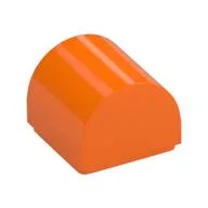 Brick Curved 1 x 1 x 2/3 Double Curved Top, No Studs, Orange