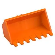 Construction Vehicle Bucket 3 x 6 with Hinge, Reinforced Center, Orange