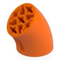 Brick Round 3 x 3 D. Tube with 45° Elbow and Axle Holes (Crossholes) at Each End, Orange
