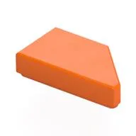 Tile 1 x 2 with Stud Notch Left, Orange