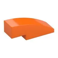 Brick Curved 3 x 1 No Studs, Orange
