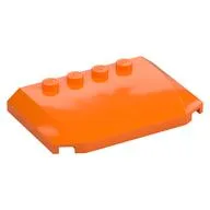 Brick Wedged, Curved Triple 4 x 6 x 2/3 with 4 Studs, Orange