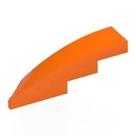 Brick Wedged, Curved 1 x 4 with Stud Notch Right, Orange