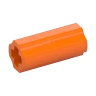 Technic Axle Connector Smooth [with x Hole + Orientation], Orange