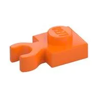 Plate Special 1 x 1 with Clip Vertical [Thick Open O Clip], Orange