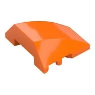 Brick Wedged, Curved 4 x 3 No Studs [Plain], Orange