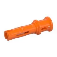 Technic Pin Long with Friction Ridges Lengthwise and Stop Bush [2 Lateral Holes, Small Pin Hole], Orange