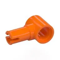 Technic Pin Connector Hub with 1 Pin with Friction Ridges Lengthwise [Centered Friction Ridge], Orange