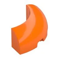 Brick Round Corner 3 x 3 x 1 No Studs, Orange
