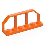 Plate Special 1 x 6 with Train Wagon End Fence, Orange