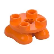 Feet, 2 x 2 x 2/3 with 4 Studs on Top, Orange