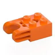 Technic Brick Special 2 x 2 with Ball Socket Wide and Axle Hole, No Arm Holes, Orange