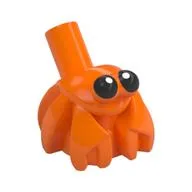Animal, Hermit Crab, with Bar and Black Eyes Print, Orange