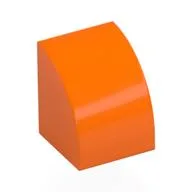 Brick Curved 1 x 1, Orange