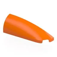 Brick Round, Curved Double 1 x 4 with Stud Notch Right, Orange