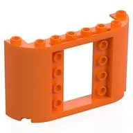 Panel 2 x 8 x 4 with Curved Sides, Orange
