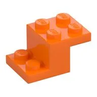 Bracket 3 x 2 x 1 1/3 with Bottom Stud Holder, Orange