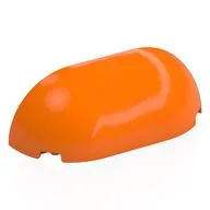 Brick Round, Curved Triple 2 x 6 x 1 2/3, Orange