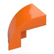 Brick Wedged, Curved 3 x 2 x 1 2/3 with Stud Notch Right, Orange