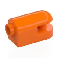 Brick Round, Curved 1 x 2 with Side Stud, Bar, Orange
