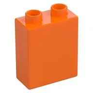 Duplo Brick 1 x 2 x 2 with Bottom Tube, Orange