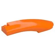 Brick Round, Curved 10 x 2 x 2 with Rounded End Right, Orange