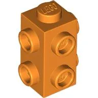 Brick Special 1 x 1 x 1 2/3 with 6 Studs on 3 Sides, Orange