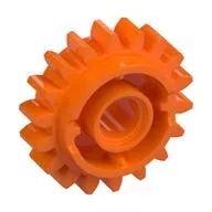 Technic Gear 18 Tooth with Clutch on Both Sides, Orange