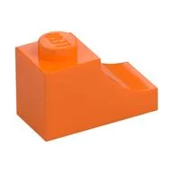 Brick Curved 2 x 1 with Inverted Cutout, Orange