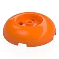 Brick Round 4 x 4 Dome Top with Round 2 x 2 Recessed, 4 Studs, Orange