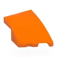 Brick Wedged, Curved 3 x 2 with Stud Notch Right, Orange