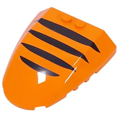 Windscreen 6 x 7 x 1 1/3 with Black Stripes Print, Orange