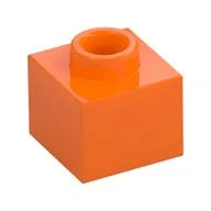 Plate 1 x 1 x 2/3 with Open Stud, Orange