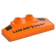 Duplo Rear Spoiler 2 x 4 x 1 / 2 with 'MCLAREN' Print, Orange