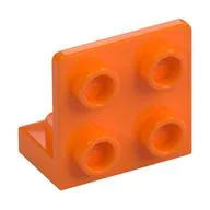 Bracket 1 x 2 - 2 x 2 Inverted, Orange