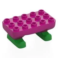 Feet Bright Green Pattern with 3 x 5 Plate, Magenta