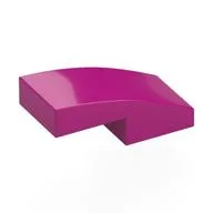 Brick Curved 2 x 1 No Studs [1/2 Bow], Magenta