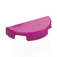 Tile Round 1 x 2 Half Circle, Magenta
