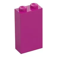 Brick 1 x 2 x 3 with Bottom Stud Holder, Magenta