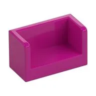 Panel 1 x 2 x 1 with Rounded Corners and 2 Sides, Magenta
