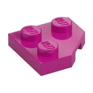 Wedge Plate 2 x 2 Cut Corner, Magenta