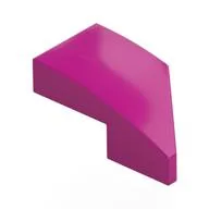 Brick Wedged, Curved 2 x 1 with Stud Notch Left, Magenta