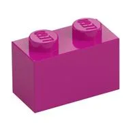 Brick 1 x 2, Magenta