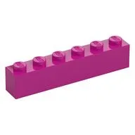 Brick 1 x 6, Magenta
