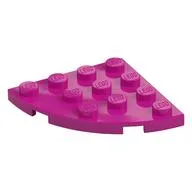 Plate Round Corner 4 x 4, Magenta