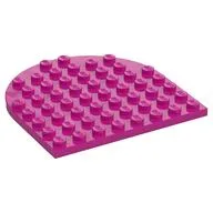 Plate 8 x 8 with Rounded End, Magenta